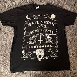 Black Craft Cult “Hail Satan & Drink Coffee” T-Shirt
